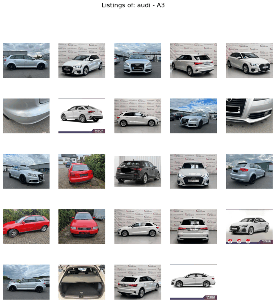 One model: The Audi A3 has clearly different body styles and design iterations. How do we deal with this?