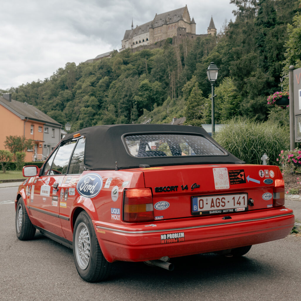 We drove a 35 year old car on the Budapest rally and failed, here’s what I learned 3 Ford Escort IV in front of Vianden Castle